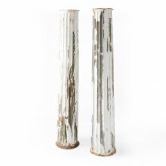 Pair of Late 19th Century Zinc Fluted Columns - 3389379