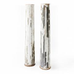 Pair of Late 19th Century Zinc Fluted Columns - 3389380