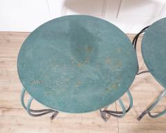 Pair of Late 19th Early 20th Century Lacquered Iron Round Tables - 4396971