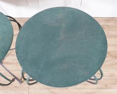 Pair of Late 19th Early 20th Century Lacquered Iron Round Tables - 4396972