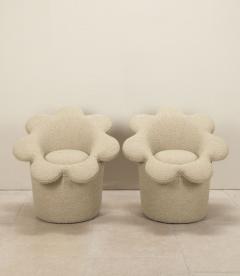 Pair of Late 20th Century Italian Flower Armchairs - 4339016