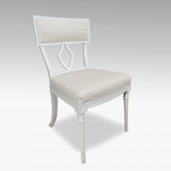 Pair of Late Gustavian Whitewashed Klismos Chairs - 2563330