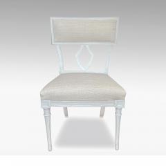 Pair of Late Gustavian Whitewashed Klismos Chairs - 2563332