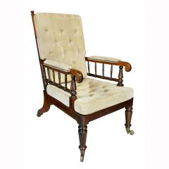 Pair of Late Regency Rosewood Armchairs - 3740711