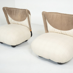 Pair of Le Bugie Lounge Chairs by Alessandro Becchi for Giovannetti 1980s - 3888841