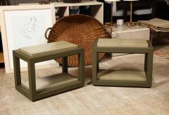 Pair of Leather Clad Side Tables - 2320916