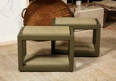 Pair of Leather Clad Side Tables - 2320918