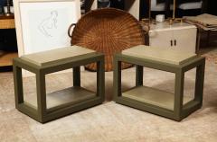 Pair of Leather Clad Side Tables - 2320921