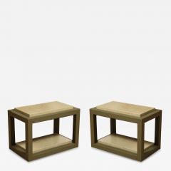 Pair of Leather Clad Side Tables - 2322860