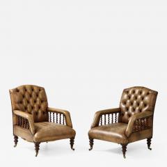 Pair of Leather Club Chairs - 2559834