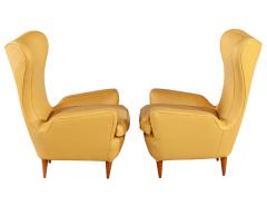 Pair of Leather Italian Lounge Chairs Attributed to Paolo Buffa - 2536091