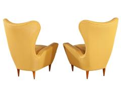 Pair of Leather Italian Lounge Chairs Attributed to Paolo Buffa - 2536093