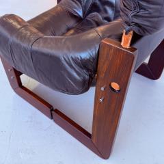 Pair of Leather Lounge Chairs by Percival Lafer Brazil 1970s - 4504593