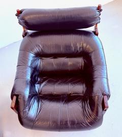 Pair of Leather Lounge Chairs by Percival Lafer Brazil 1970s - 4504594