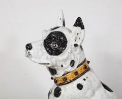 Pair of Life size Italian Black and White Great Dane Dog Sculptures - 2419727