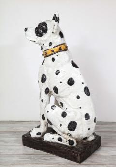 Pair of Life size Italian Black and White Great Dane Dog Sculptures - 2419728