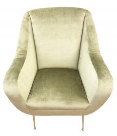 Pair of Light Green Mid Century Lounge Chairs - 808557