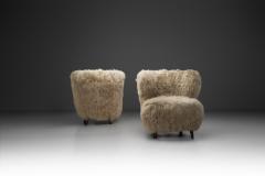 Pair of Longhair Easy Chairs Europe ca Mid 20th Century - 4415382