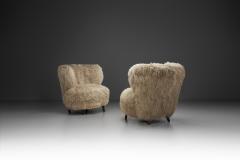 Pair of Longhair Easy Chairs Europe ca Mid 20th Century - 4415383
