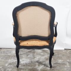 Pair of Louie XV Style Chairs in Matt Black - 2073157