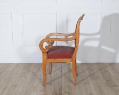 Pair of Louis Philippe Cherry Wood Armchairs with Upholstered Seats - 4353331