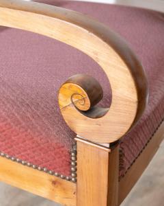 Pair of Louis Philippe Cherry Wood Armchairs with Upholstered Seats - 4353386