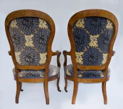 Pair of Louis Philippe Style Armchairs Late 19th Century - 4501462