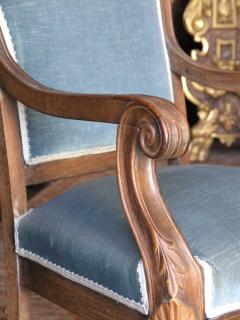 Pair of Louis Philippe Walnut Armchairs - 451778