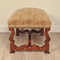 Pair of Louis XIV Style Walnut Benches Custom Made circa 1970 - 4722075