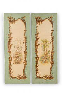 Pair of Louis XV Celadon Chinoiserie Genre Scenes - 4516675