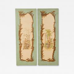 Pair of Louis XV Celadon Chinoiserie Genre Scenes - 4539150