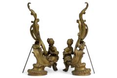Pair of Louis XV Female Bust Andirons - 4634205