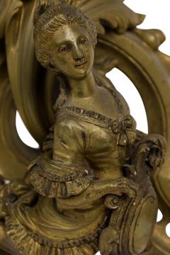 Pair of Louis XV Female Bust Andirons - 4634206
