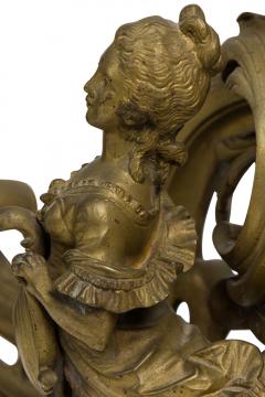 Pair of Louis XV Female Bust Andirons - 4634210