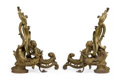 Pair of Louis XV Female Bust Andirons - 4642181