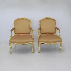 Pair of Louis XV First Revival Armchairs - 4653312
