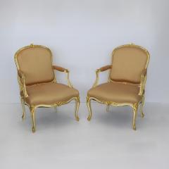Pair of Louis XV First Revival Armchairs - 4653524