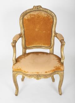 Pair of Louis XV Gilded Childrens Fauteuil - 2111348