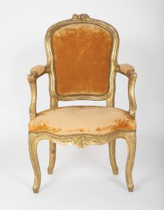 Pair of Louis XV Gilded Childrens Fauteuil - 2111403