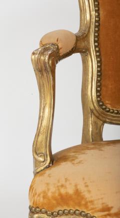 Pair of Louis XV Gilded Childrens Fauteuil - 2111423