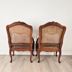 Pair of Louis XV Large Caned Armchairs France circa 1760 - 4650657