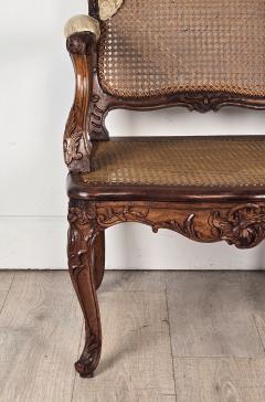 Pair of Louis XV Large Caned Armchairs France circa 1760 - 4650659