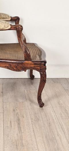 Pair of Louis XV Large Caned Armchairs France circa 1760 - 4650662