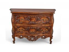 Pair of Louis XV Provincial Style Hand carved Two drawer Commodes Chests - 4246429