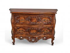 Pair of Louis XV Provincial Style Hand carved Two drawer Commodes Chests - 4246433