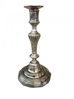 Pair of Louis XV Silvered Brass Candlesticks - 4130101