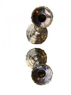 Pair of Louis XV Silvered Brass Candlesticks - 4130113