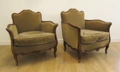 Pair of Louis XV Style Bergere Armchairs  - 2843278