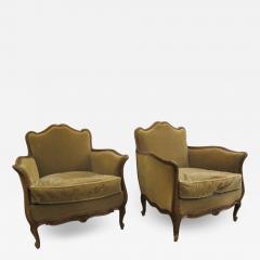 Pair of Louis XV Style Bergere Armchairs  - 2908481