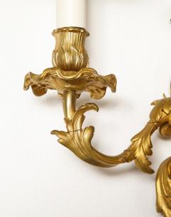 Pair of Louis XV Style Bronze Two Light Sconces - 1800866